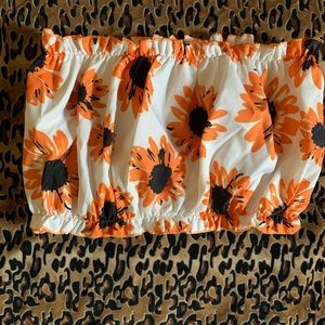 Cute sunflower tube top